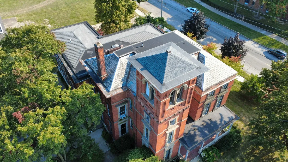Italianate home with restored roof in the Old West End, Toledo