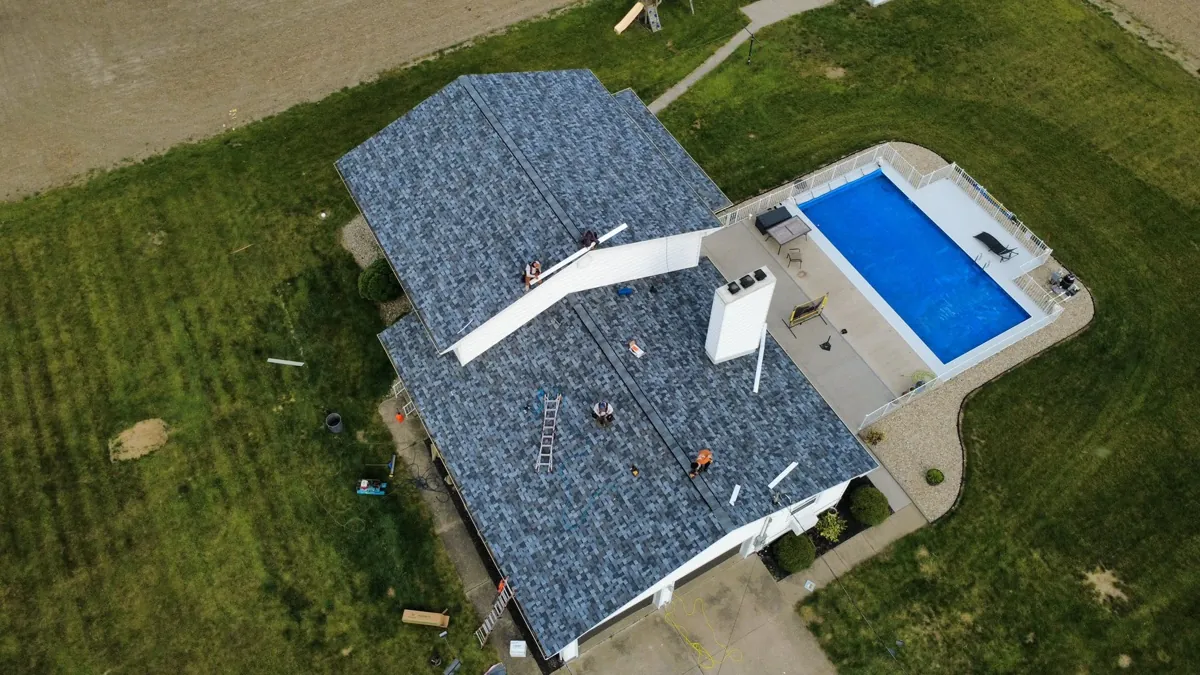 Big Horn Roofing crew project in the Napoleon, Ohio area