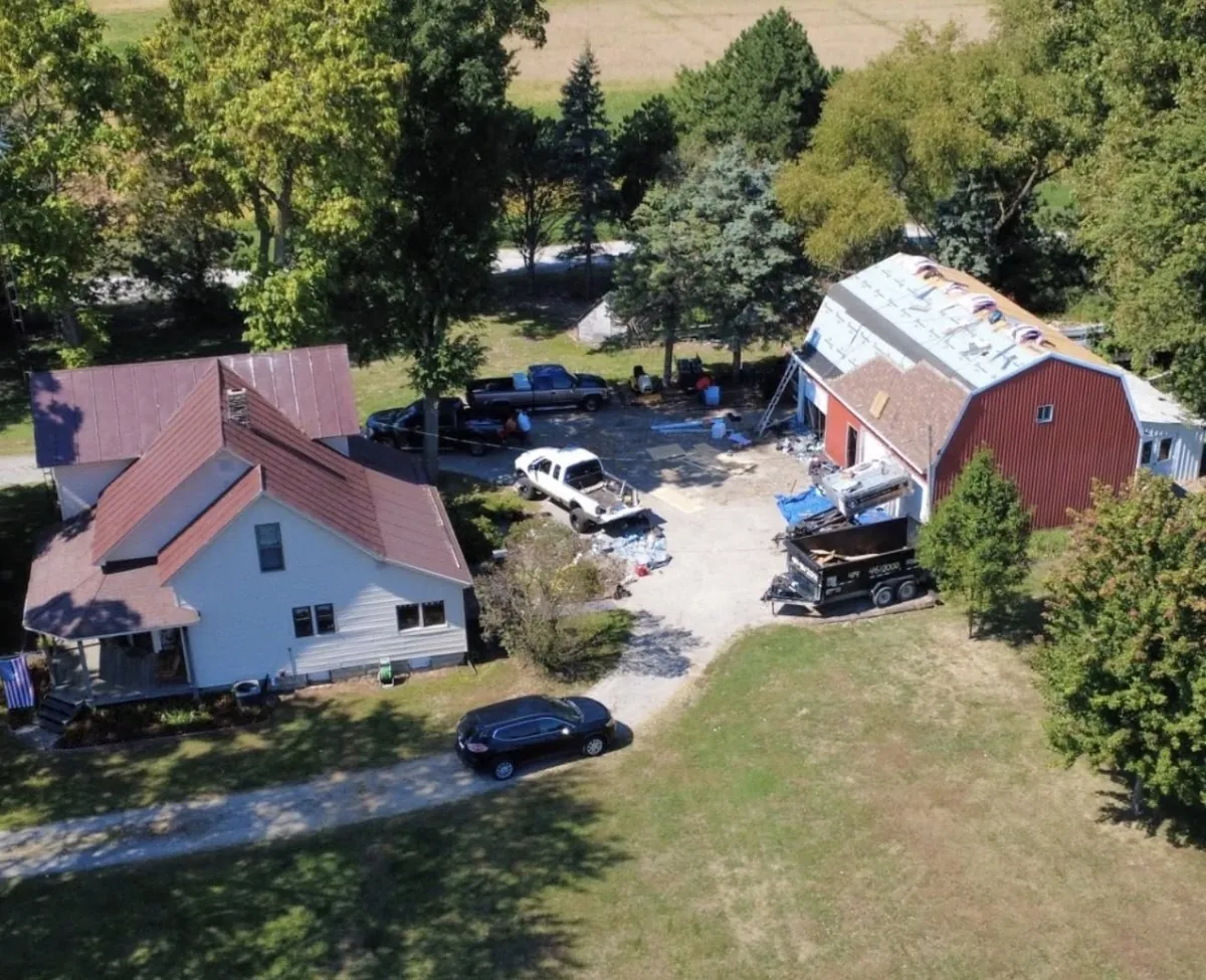 Residential roofing project by Big Horn Roofing near Napoleon, Ohio